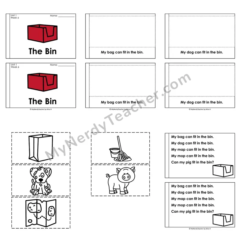Short I CVC Decodable Puzzle Book — The Bin