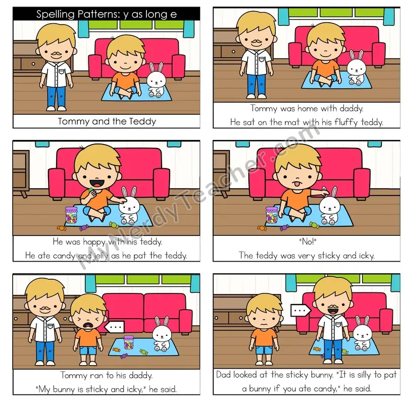 Y as Long E Digital Decodable Book — Google Slides