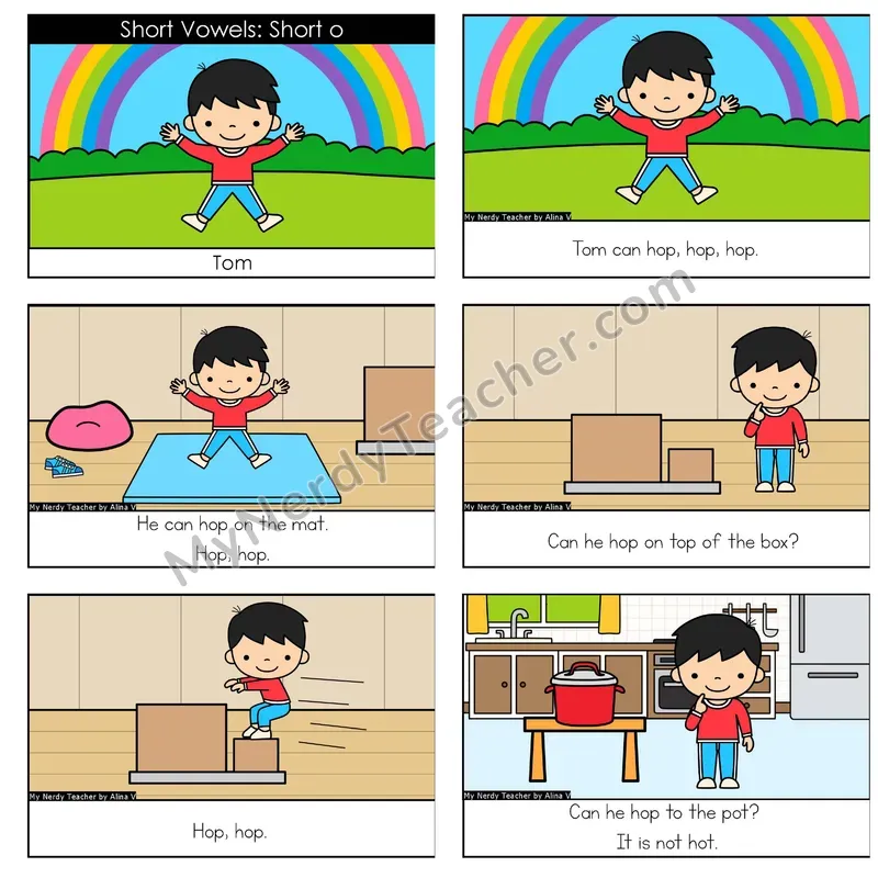 Short O Digital Decodable Book — Google Slides