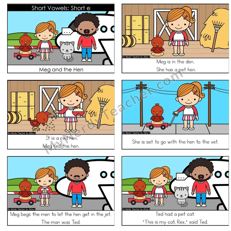 Short E Digital Decodable Book — Google Slides
