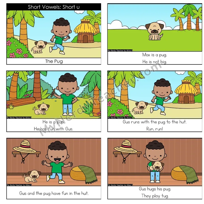 Short U Digital Decodable Book — Google Slides