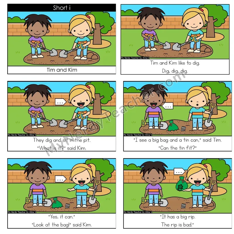 Short I Digital Decodable Book — Google Slides