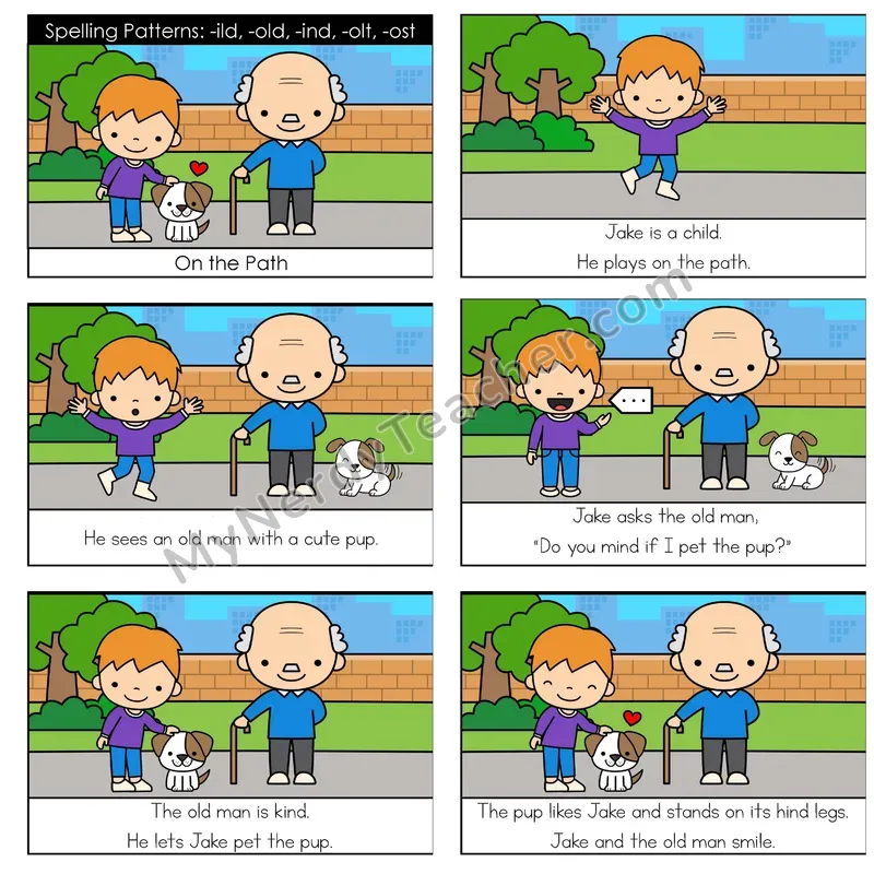 Long VCC (-ild, -old, -ind, -olt, -ost) Digital Decodable Book — Google Slides