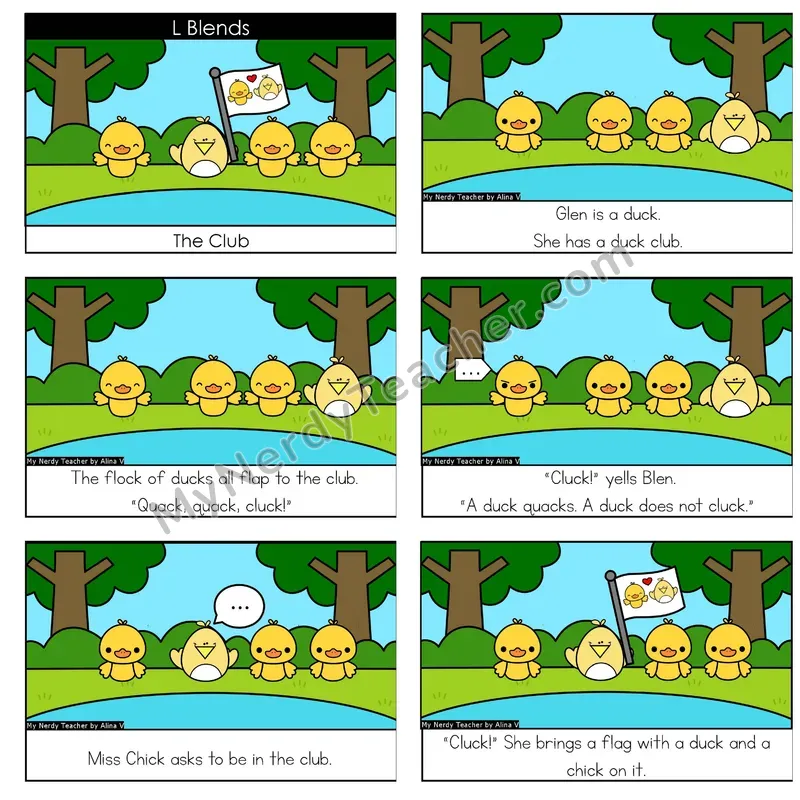 L-Blends (bl, cl, fl, gl, pl, sl) Digital Decodable Book — Google Slides