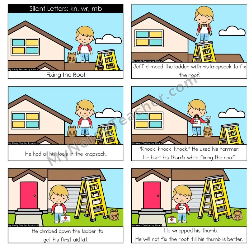 Silent Letters (kn, wr, mb) Digital Decodable Book — Google Slides