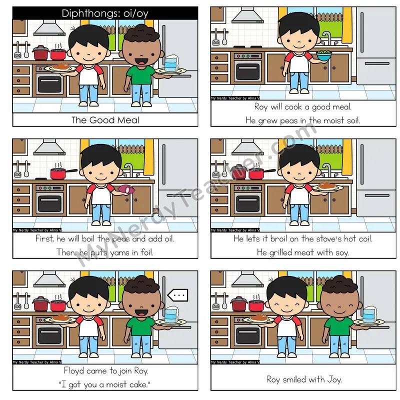 Diphthongs (oi, oy) Digital Decodable Book — Google Slides