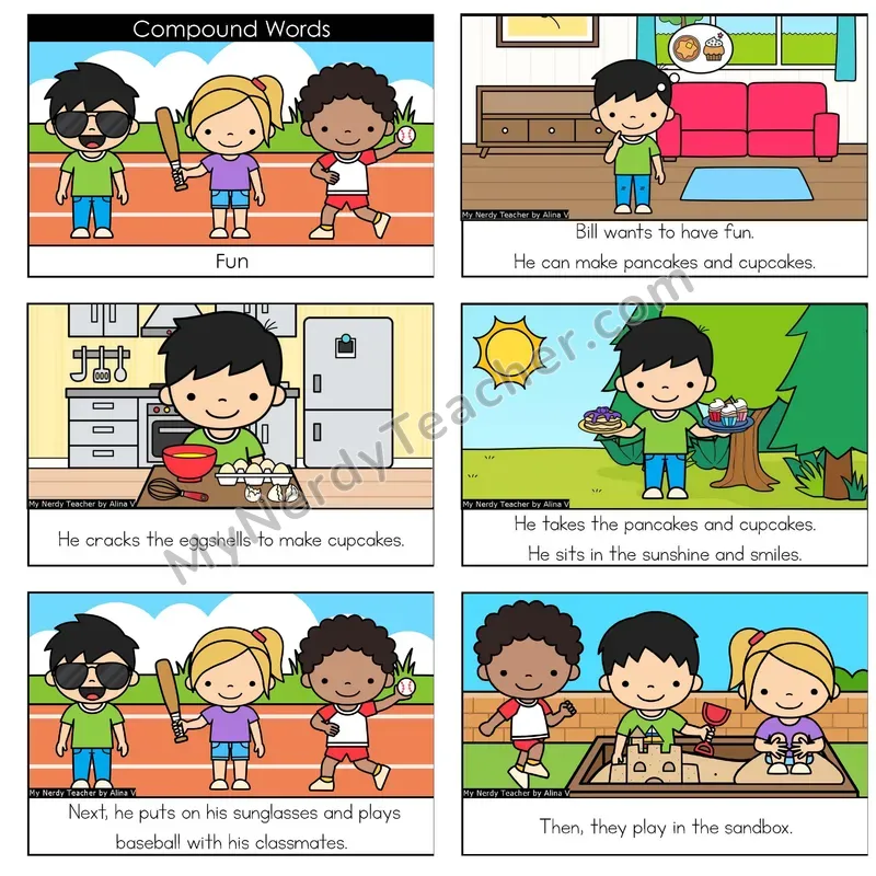 Compound Words Digital Decodable Book — Google Slides