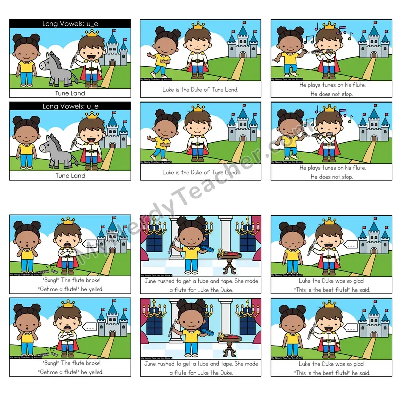 Long U (u_e; VCe) Decodable Reader — Tune Land (Color)