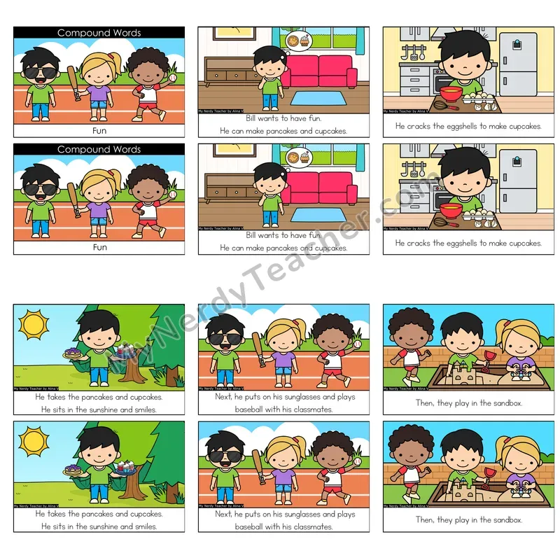 Compound Words Decodable Reader — Fun (Color)