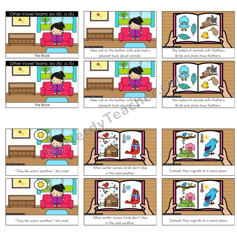 Other Vowel Teams (ea (short e), a (short o)) Decodable Reader — The Book (Color)