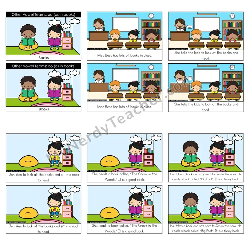 Other Vowel Teams (u, oo; short /oo/) Decodable Reader — Books (Color)