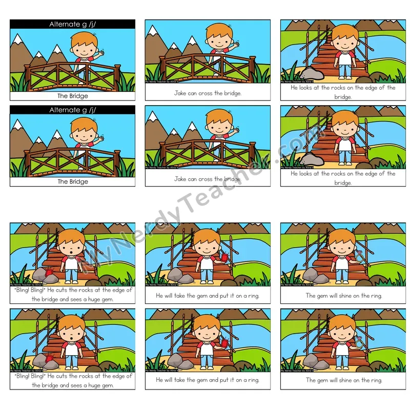 Soft G (_ge) Decodable Reader — The Bridge (Color)