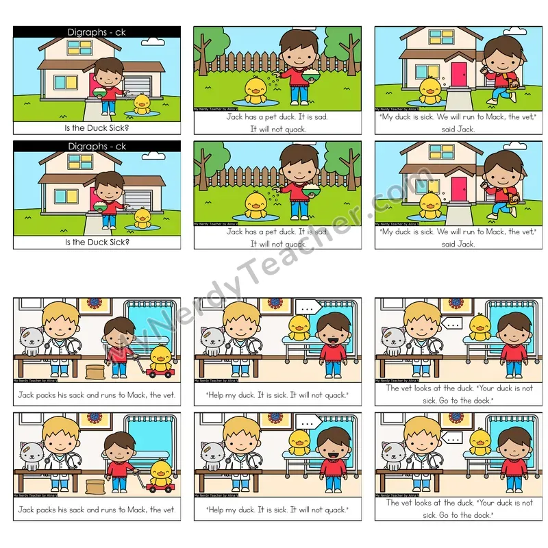 CK Digraph Decodable Reader — Is the Duck Sick (Color)