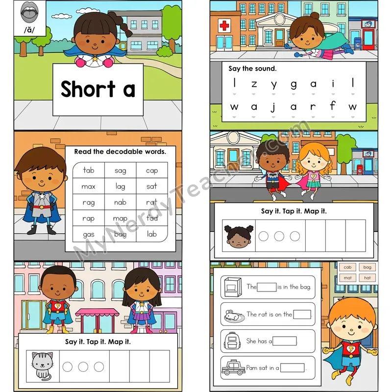 Short A Digital Decodable Mini Book — Google Slides PDF