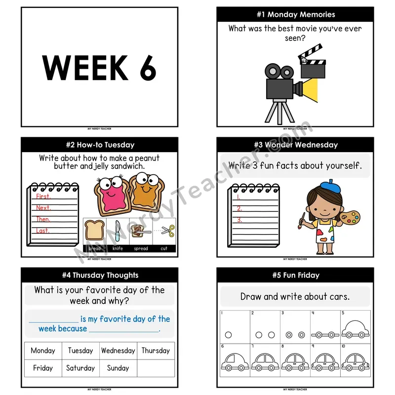 2nd & 3rd Grade Daily Writing Prompts — Week 06 (Printable PDF)