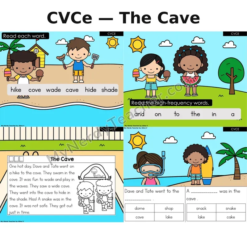 CVCe Silent E Decodable Reader (Digital) — Summer: The Cave
