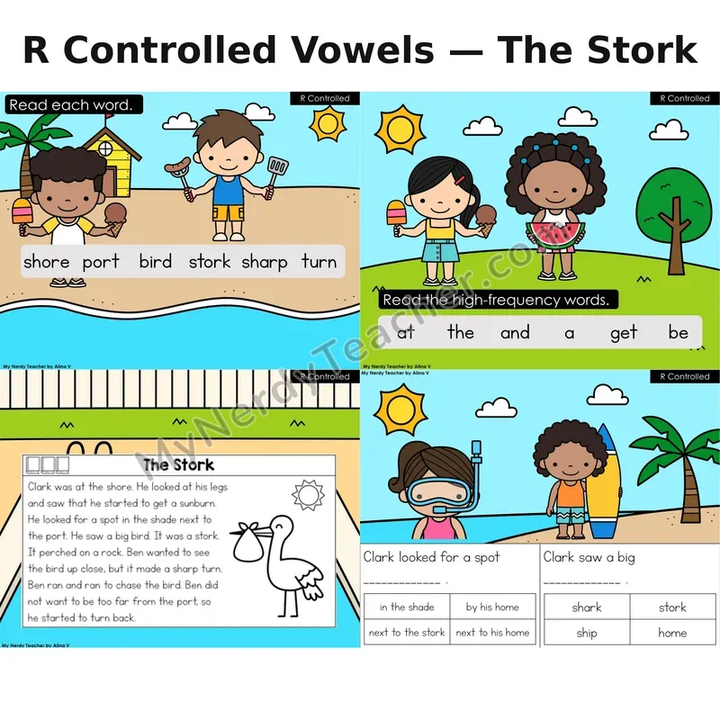 R-Controlled Vowels Decodable Reader (Digital) — Summer: The Stork