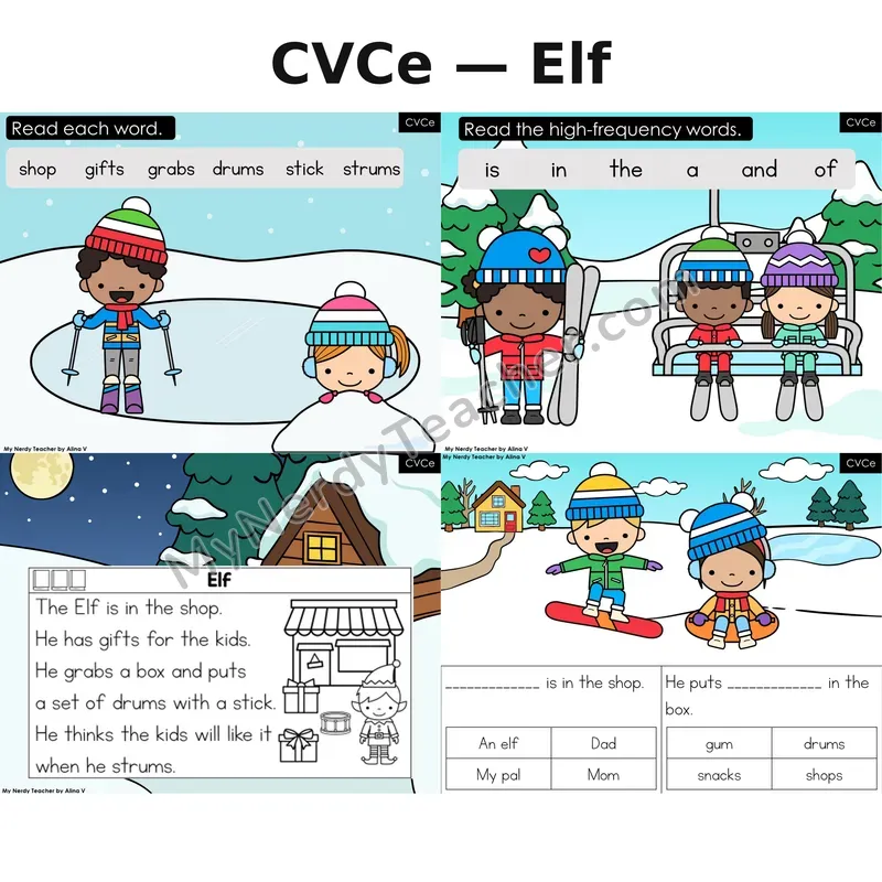 CVCe Silent E Decodable Reader (Digital) — Winter: Elf