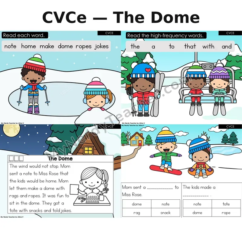 CVCe Silent E Decodable Reader (Digital) — Winter: The Dome