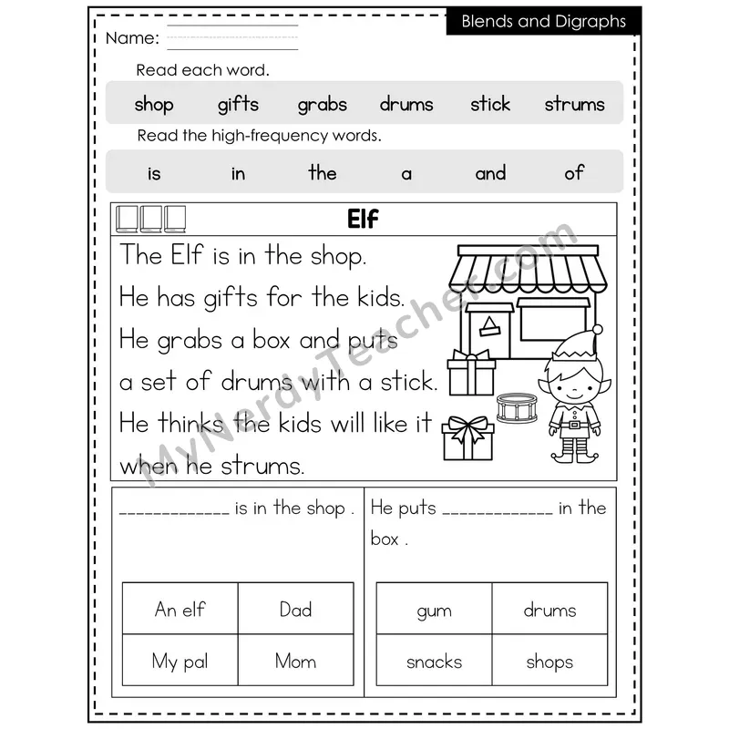 CVCe Silent E Decodable Reader (Editable) — Winter: Elf