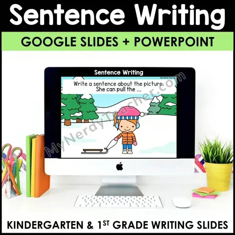 Writing Sentences Mini-Lesson — Directed Drawing (Google Slides)