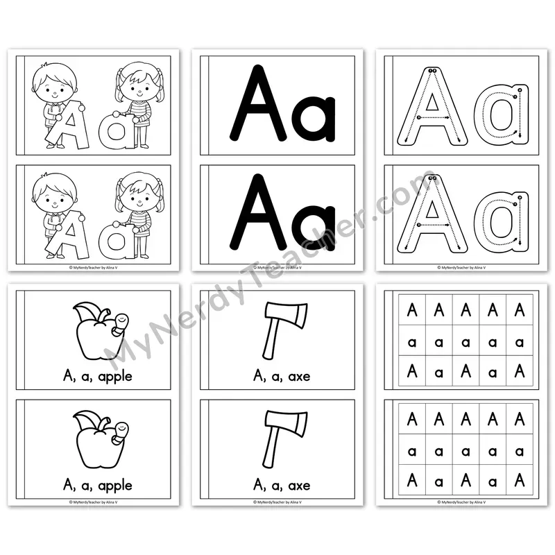 Alphabet Books — Black and White Printable Letter Booklets A-Z