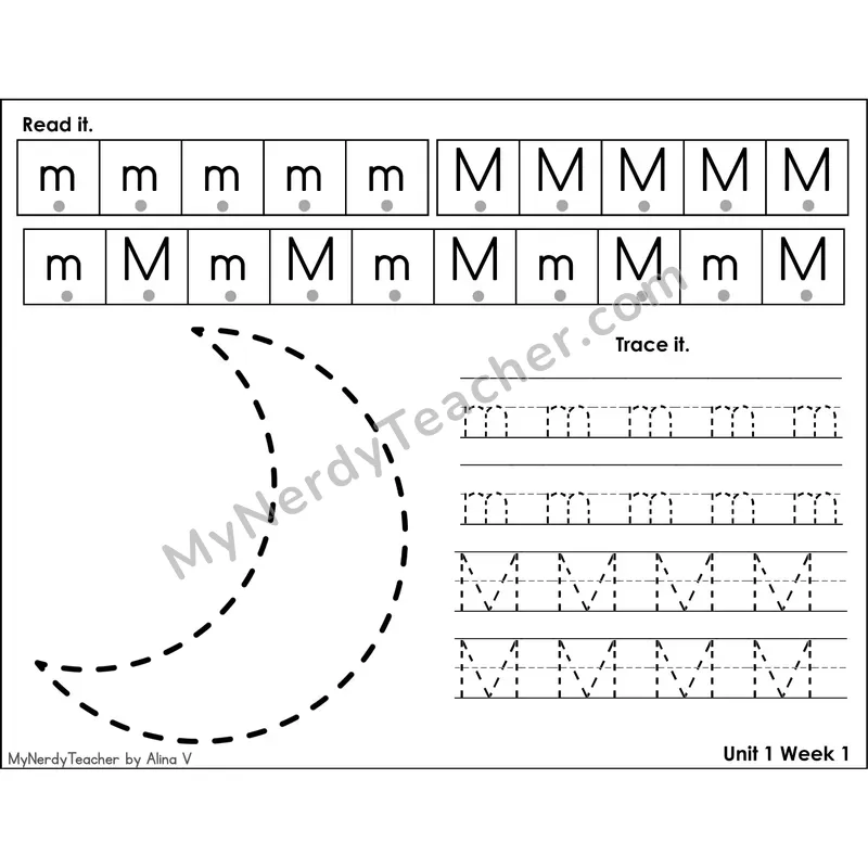 Letter C Tracing Activity — Read It Trace It Worksheet with Picture