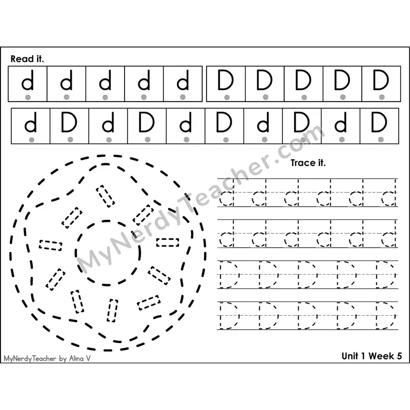 Letter L Tracing Activity — Read It Trace It Worksheet with Picture