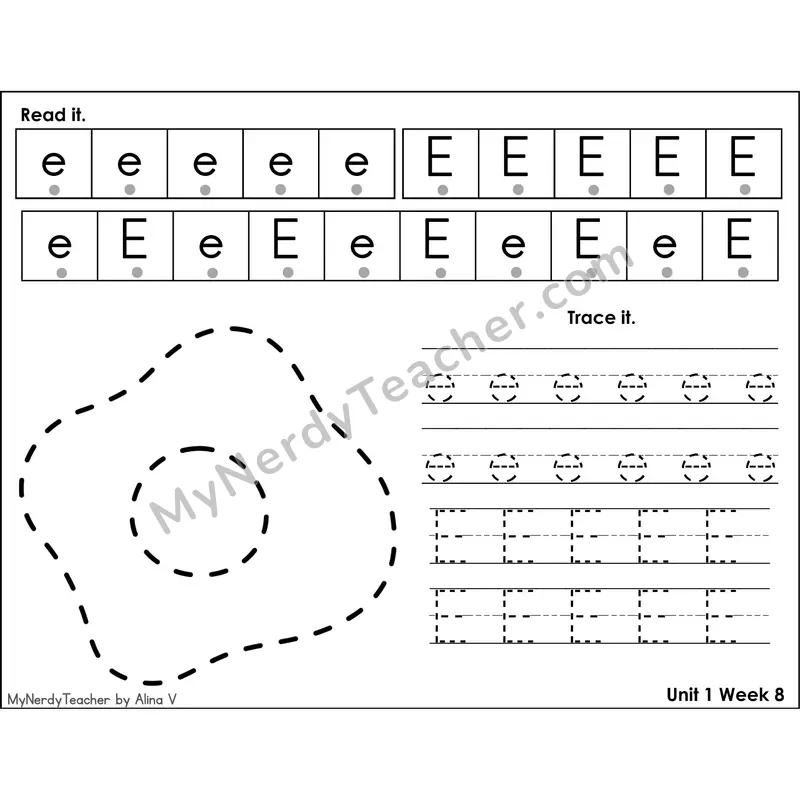 Letter T Tracing Activity — Read It Trace It Worksheet with Picture