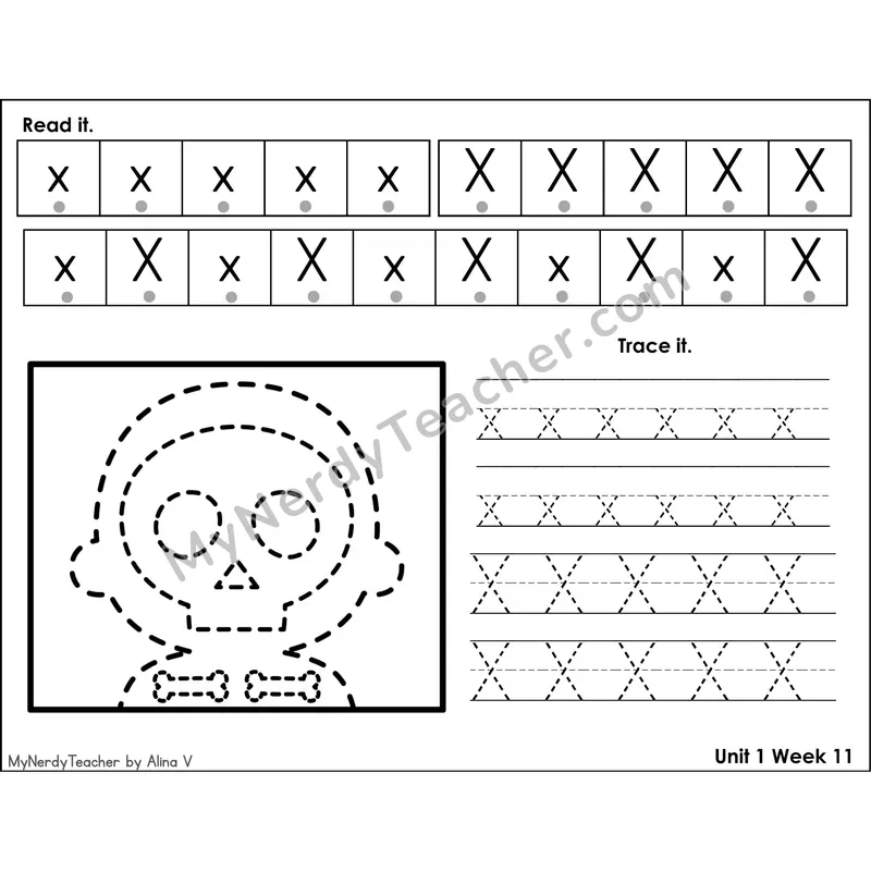 Letter Z Tracing Activity — Read It Trace It Worksheet with Picture