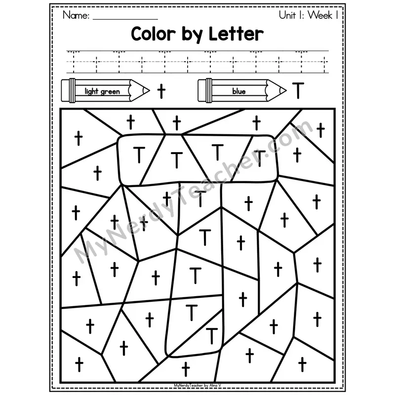 Letter B Color by Code Worksheet — Uppercase and Lowercase Letter Recognition