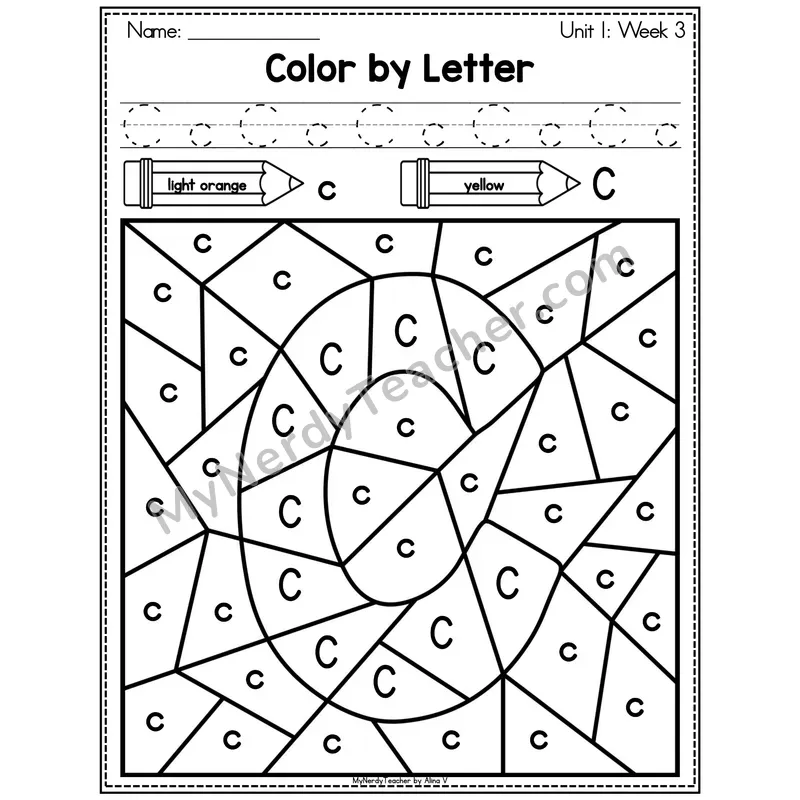 Letter G Color by Code Worksheet — Uppercase and Lowercase Letter Recognition