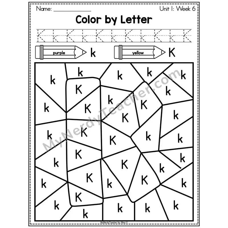 Letter O Color by Code Worksheet — Uppercase and Lowercase Letter Recognition