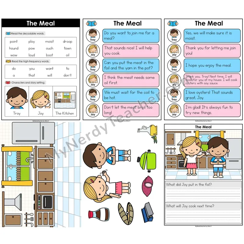Diphthongs Decodable Reader — The Meal