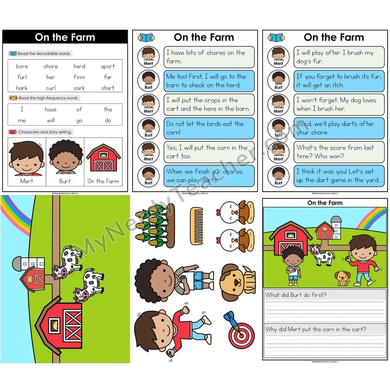 R-Controlled Vowels Decodable Reader — On the Farm