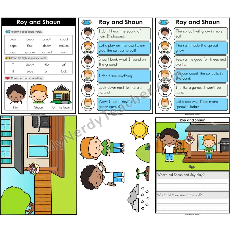 Diphthongs Decodable Reader — Roy and Shaun