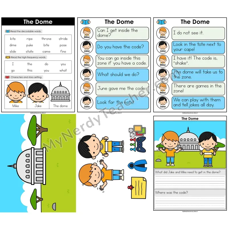 CVCe Review Decodable Reader — The Dome