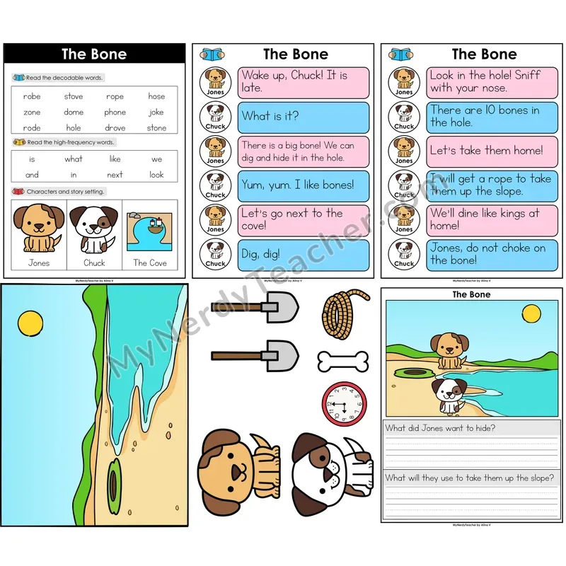 CVCe Long O (o_e) Decodable Reader — The Bone