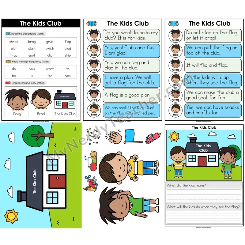 Consonant Blends Decodable Reader — The Kids Club