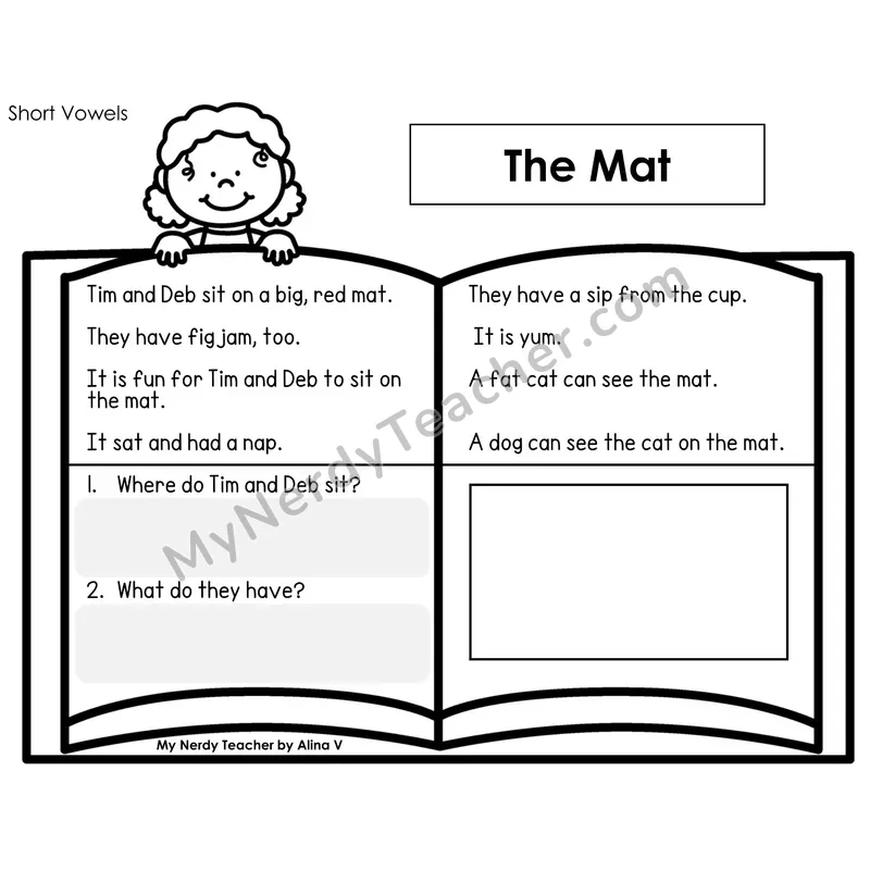 Short Vowels Decodable Reader — The Mat - Buddy Decodable Partner Play