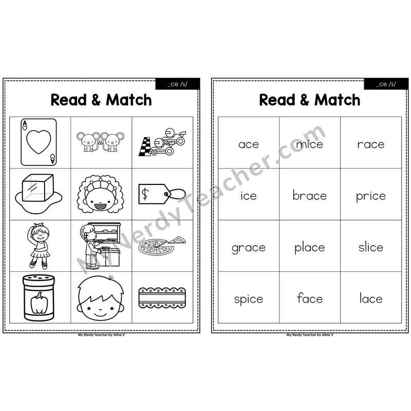Soft C (_ce) Read and Match (Black & White)