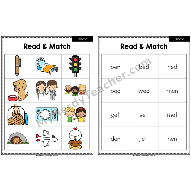Short e Read and Match