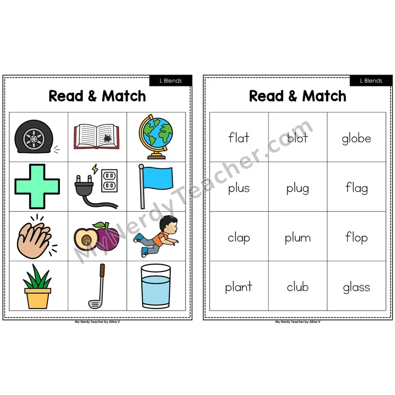 L Blends Read and Match