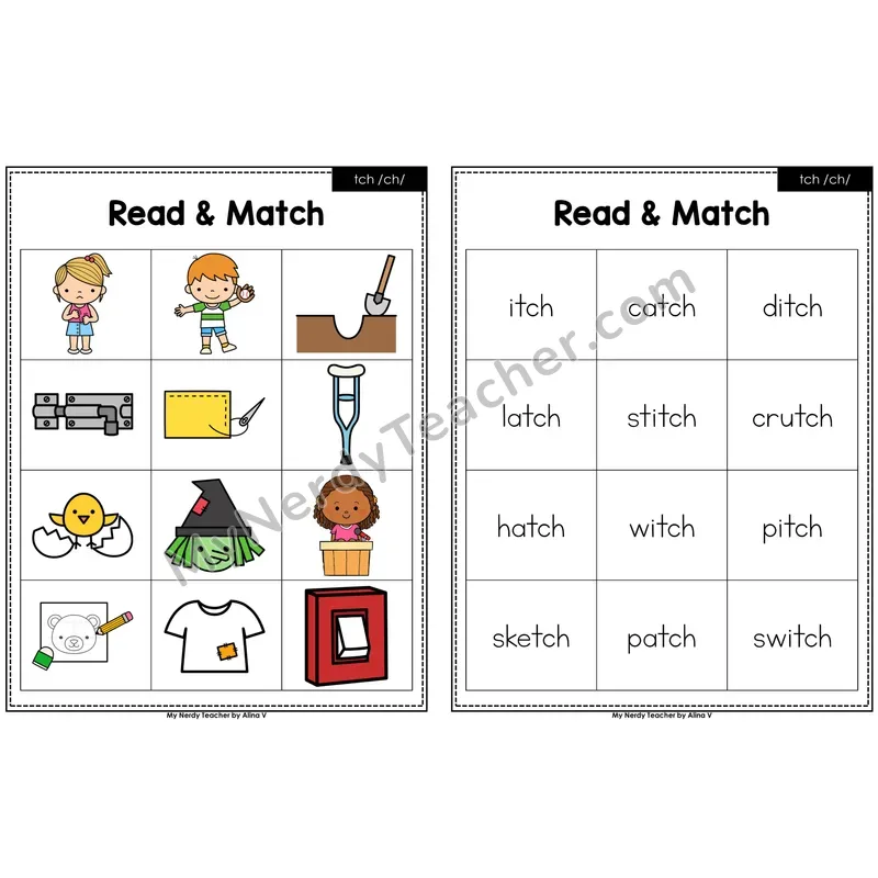 tch trigraph Read and Match