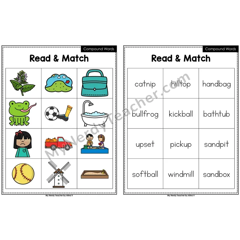 Compound Words Read and Match