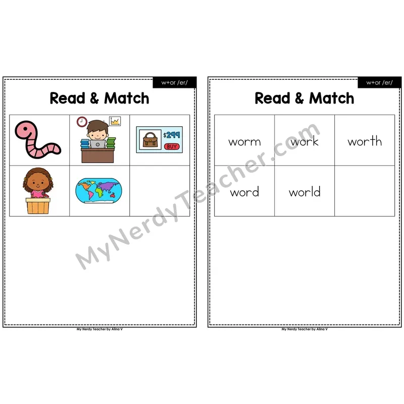 w + or Read and Match
