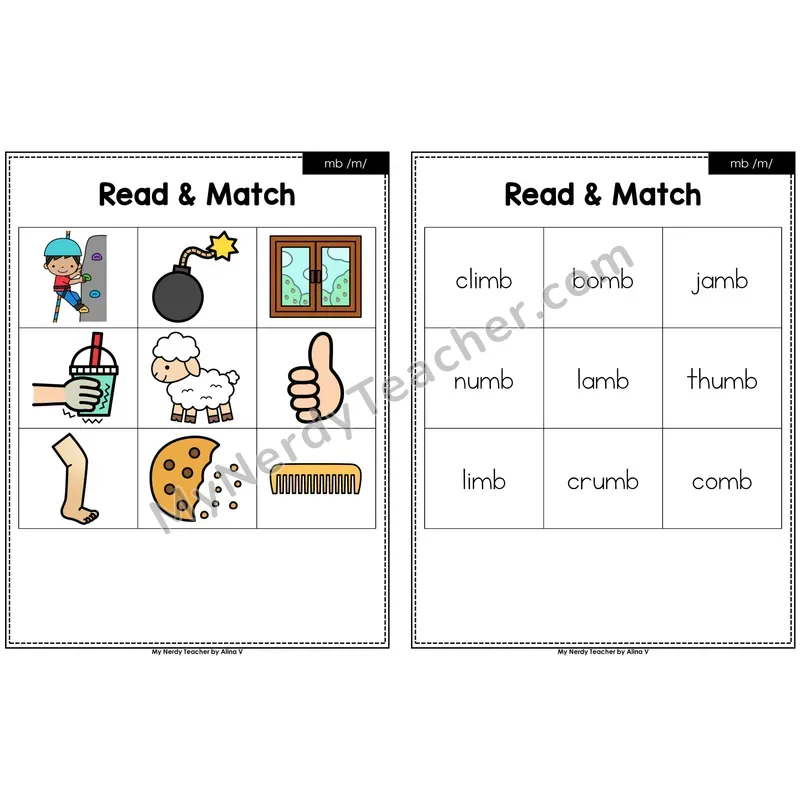 Silent Letters mb Read and Match