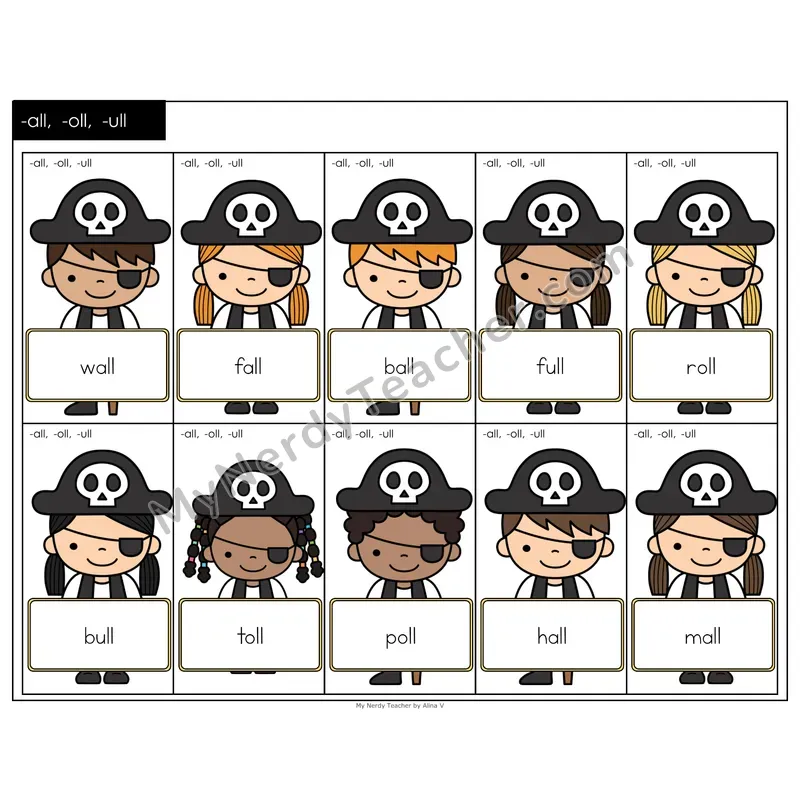 -all -oll -ull Treasure Hunt