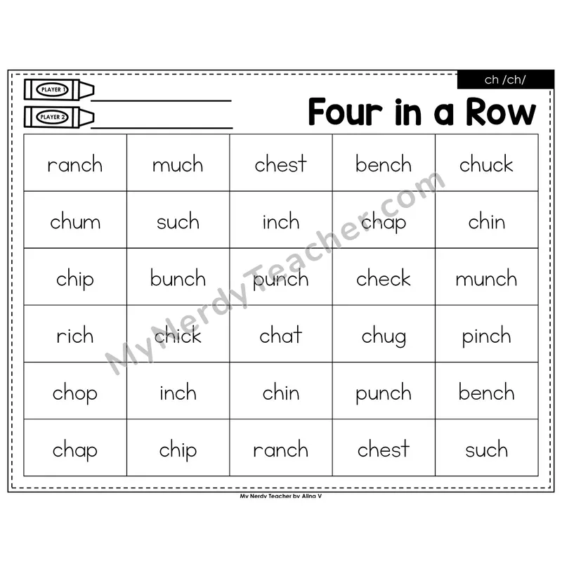 ch digraph Four in a Row