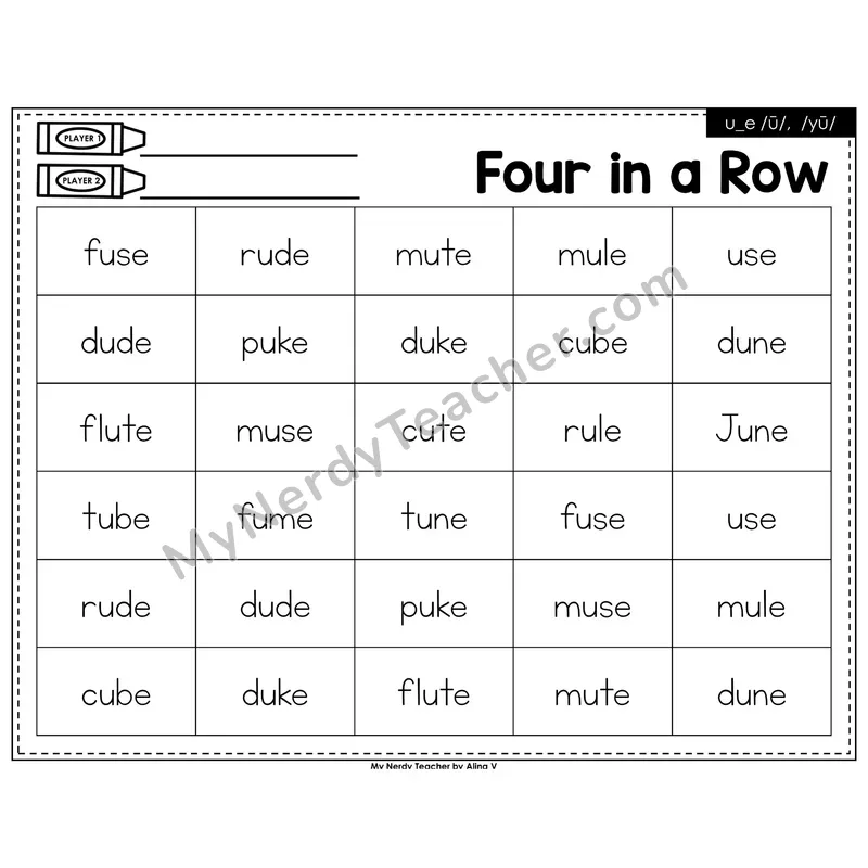 u_e (long u VCe) Four in a Row
